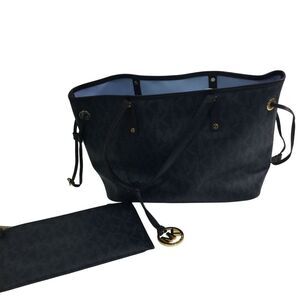 Michael Kors Jet Set Reversible Tote Bag & Wristlet 2 PC Set Baltic Blue